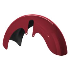 Ember Red Sunglo 18 inch Wide Fat Tire Front Fender for Harley® Touring front