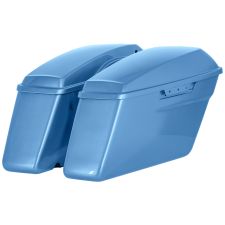 Frosted Teal Harley Touring Standard Saddlebags from hogworkz back angle