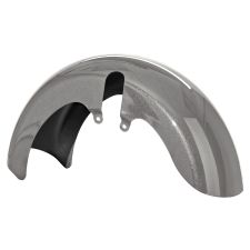 Billiard Gray 18" Wide Fat Tire Front Fender Harley Touring from hogworkz front angle
