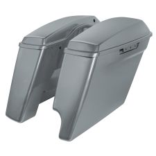 Gunship Gray 2-Into-1 Extended 4 inch Stretched Saddlebags for Harley® Touring from HOGWORKZ