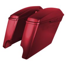 Hot Rod Red Harley Touring Stretched Saddlebags from HOGWORKZ angle