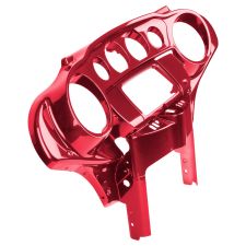 Hard Candy Hot Rod Red Flake Front Inner Speedometer Cowl Fairing for Harley Touring from HOGWORKZ angle