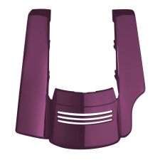 Mystic Purple Harley Touring Stretched 2-Into-1 Tri-Bar Fender Extension front