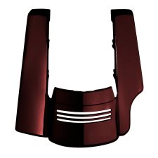 Merlot Sunglo Harley Touring Stretched 2-Into-1 Tri-Bar Fender Extension front