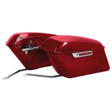 Redline Red Harley® Softail Standard Saddlebag Conversion Kit w/ Chrome Hardware for '18-'24