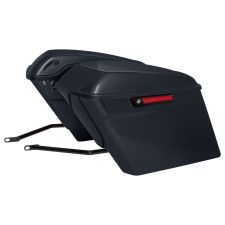 Midnight Pearl Harley® Softail Stretched Saddlebag Conversion Kit w/ Black Hardware for '84-'17