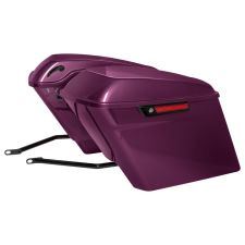 Mystic Purple Harley® Softail Stretched Saddlebag Conversion Kit w/ Black Hardware for '84-'17