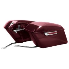 Billiard Burgundy Harley® Softail Standard Saddlebag Conversion Kit w/ Chrome Hardware for '18-'24