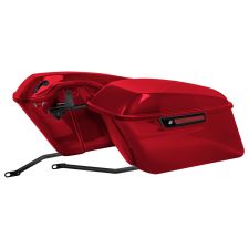 Wicked Red Harley® Softail Standard Saddlebag Conversion Kit w/ Black Hardware for '18-'24