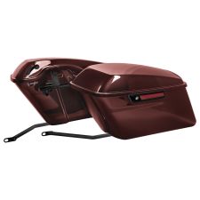 Midnight Crimson Harley® Softail Standard Saddlebag Conversion Kit w/ Black Hardware for '18-'24