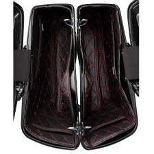 Custom Color HOGWORKZ® OEM Harley® Tapered Stretched Saddlebag Liners with red stitching from HOGWORKZ