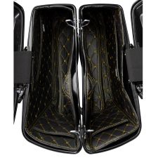 Custom Color HOGWORKZ® OEM Harley® Tapered Stretched Saddlebag Liners with gold stitching from HOGWORKZ