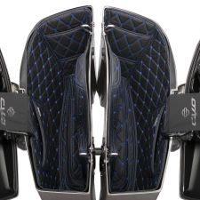 Saddlebag Liners for Harley® CVO '23+ in Black with Blue Stitching from HOGWORKZ® 