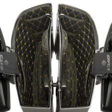 Saddlebag Liners for Harley® CVO '23+ in Black with Gold Stitching from HOGWORKZ® 
