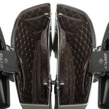 Saddlebag Liners for Harley® CVO '23+ in Black with Orange Stitching from HOGWORKZ® 
