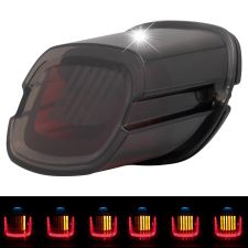 Sequential LED Taillight with Plate Light Smoked lens from HOGWORKZ® for Harley-Davidson touring motorcycles