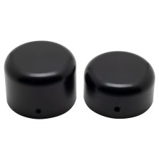Softail and Dyna Rear Axle Nut Covers for Harley-Davidson in Black from HOGWORKZ