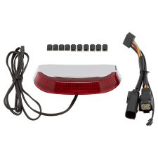 HOGWORKZ® U-Glow LED Taillight for Harley® Touring '14+ in Chrome  with Red Lens kit