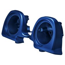 Reef Blue Lower Vented Fairing Speaker Pod Mounts non rushmore style front for Harley® Touring motorcycles from hogworkz front