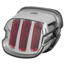 HOGWORKZ Ignitez LED Taillight with Plate Light in Chrome for Harley-Davidson® motorcycles angle