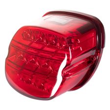 Harley LED Taillight w/ Plate Light in Red