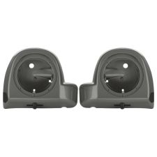 industrial gray gloss Lower Vented Fairing Speaker Pod Mounts rushmore style for Harley Touring motorcycle from HOGWORKZ pair