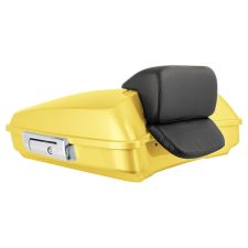 Industrial Yellow Razor Tour Pack w/ Slim Backrest & Chrome Hardware for Harley® Touring '97-'24