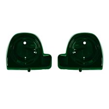 Kinetic Green Lower Vented Fairing Speaker Pod Mounts rushmore style for Harley Touring motorcycles from HOGWORKZ pair