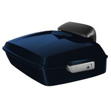 Midnight Blue Harley® Touring Chopped Tour Pack with Slim Backrest and Chrome Hardware from HOGWORKZ® backMidnight Blue Harley® Touring Chopped Tour Pack with Slim Backrest and Chrome Hardware from HOGWORKZ® frontMidnight Blue Harley® Touring Chopped Tour