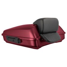 Mysterious Red Sunglo Razor Tour Pack w/ Slim Backrest & Black Hardware for Harley® Touring '97-'24