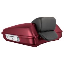Mysterious Red Sunglo Razor Tour Pack w/ Slim Backrest & Chrome Hardware for Harley® Touring '97-'24