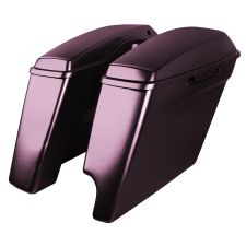 Mystic Purple 2-Into-1 Extended 4" Stretched Saddlebags for Harley® Touring from HOGWORKZ rear view
