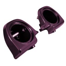Mystic Purple Lower Vented Fairing Speaker Pod Mounts non rushmore style front for Harley® Touring motorcycles from HOGWORKZ® angle