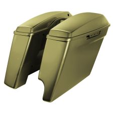 Mineral Green Denim 2-Into-1 Extended 4" Stretched Saddlebags for Harley® Touring from HOGWORKZ