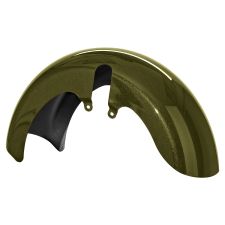 Olive Gold 18 Wide Fat Tire Front Fender for Harley® Touring motorcycles from HOGWORKZ® front