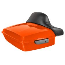 Performance Orange Chopped Tour Pack WITH Full Backrest and Chrome Hardware from HOGWORKZ®