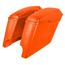 Performance Orange dual cut stretched saddlebags 