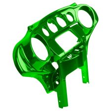 Radioactive Green Front Inner Speedometer Cowl Fairing for Harley Touring from HOGWORKZ angle