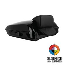 Color Matched Razor Tour Pack w/ Slim Backrest & Black Hardware for Harley® Touring from HOGWORKZ