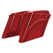 Red Hot Sunglo Stretched Saddlebags 4" Extended for Harley® Touring '94-'13