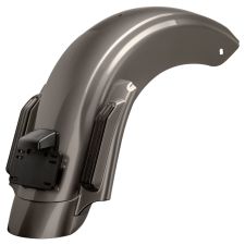 Harley® touring River Rock Gray Stretched Rear Fender System angle