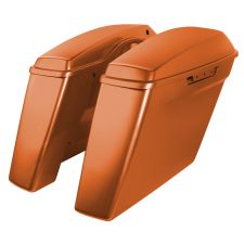Scorched Orange Harley® Touring Dual Blocked Extended 4 Stretched Saddlebags from HOGWORKZ® back