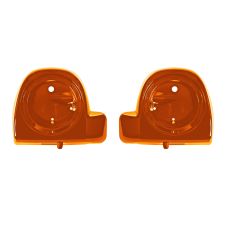 Scorched Orange Lower Vented Fairing Speaker Pod Mounts rushmore style for Harley Touring motorcycles from HOGWORKZ