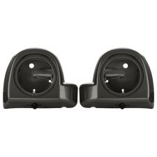 Silver flux Lower Vented Fairing Speaker Pod Mounts rushmore style for Harley® Touring motorcycles from HOGWORKZ® pair