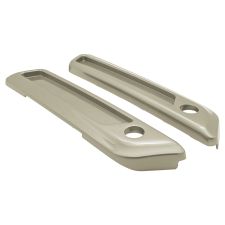 Silver Fortune Saddlebag Latch Covers for Harley® Touring from HOGWORKZ angle