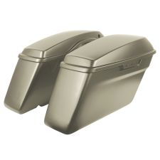 Silver Fortune Harley Touring Standard Saddlebags from HOGWORKZ angle