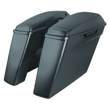 Spruce Harley® Touring Dual Blocked Extended 4" Stretched Saddlebags from HOGWORKZ® left angle