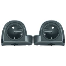 Spruce Lower Vented Fairing Speaker Pod Mounts rushmore style for Harley Touring motorcycles from HOGWORKZ angle