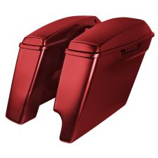 Stiletto Red 2-Into-1 Extended 4" Stretched Saddlebags Harley® Touring from HOGWORKZ