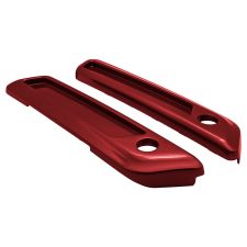 Redline Red Saddlebag Latch Covers for Harley® Touring from HOGWORKZ angle